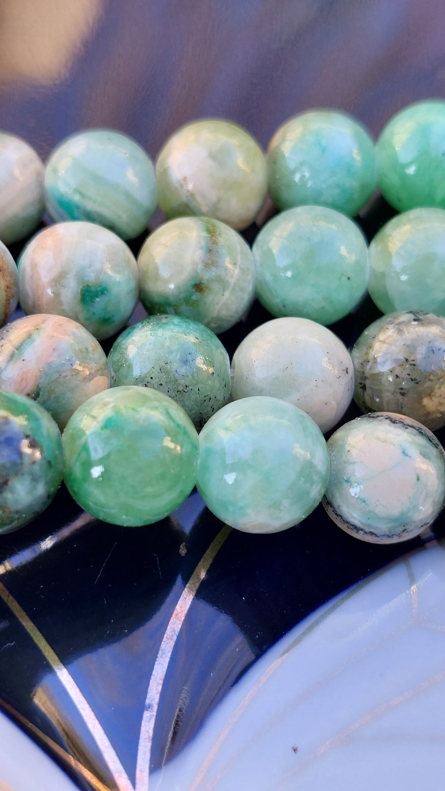 Green Line Jasper beads