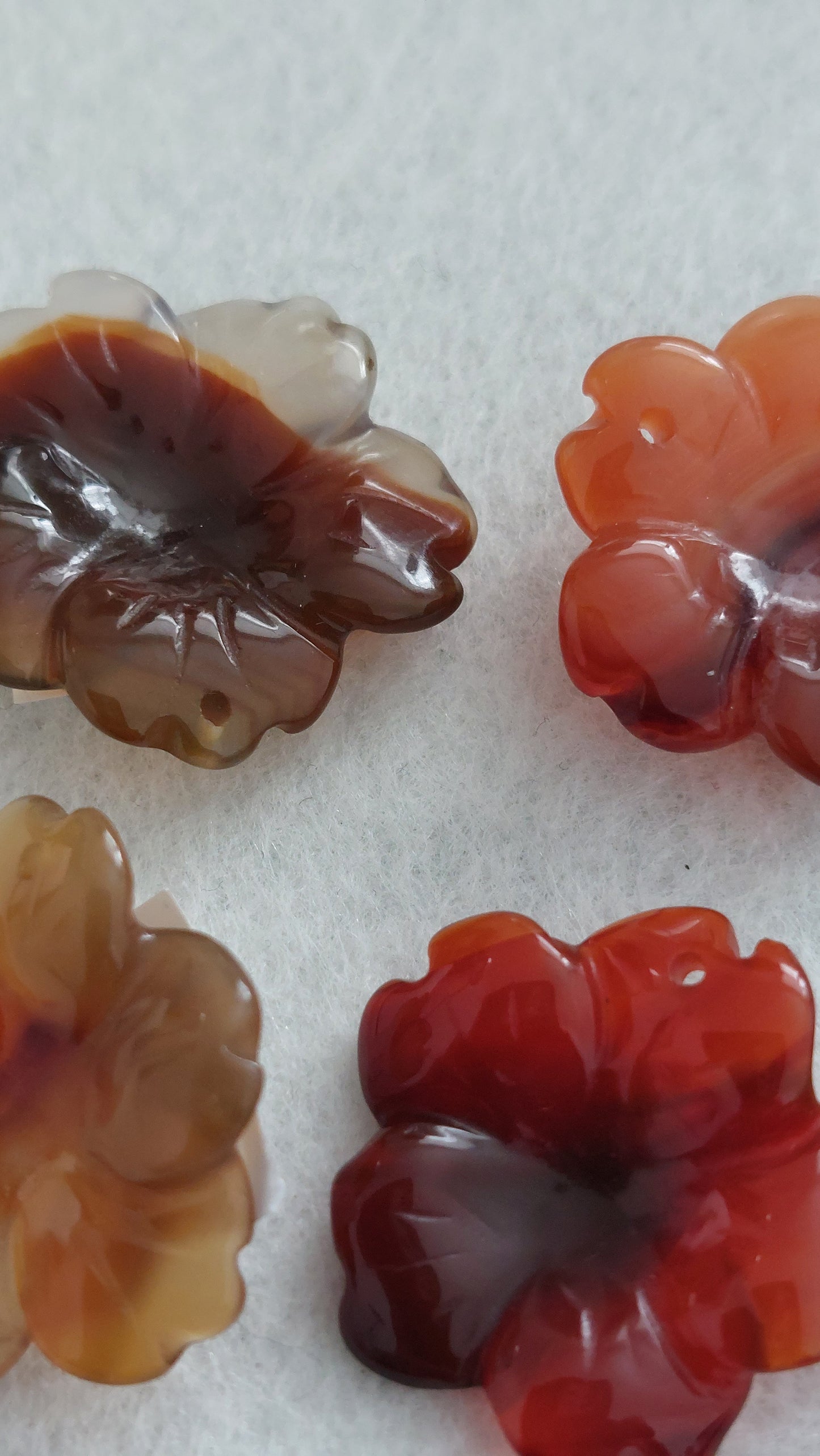 Natural carved agate pendants